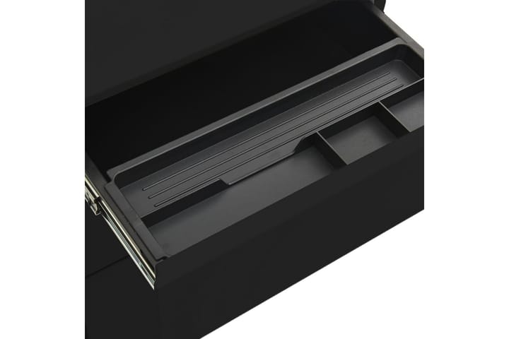 Arkistokaappi siirrettävä musta 39x45x60 cm teräs - Säilytys - Säilytyskalusteet - Lipasto - Laatikostot