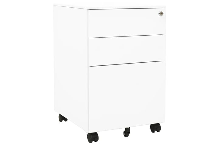 Arkistokaappi siirrettävä valkoinen 39x45x60 cm teräs - Säilytys - Säilytyskalusteet - Lipasto - Laatikostot