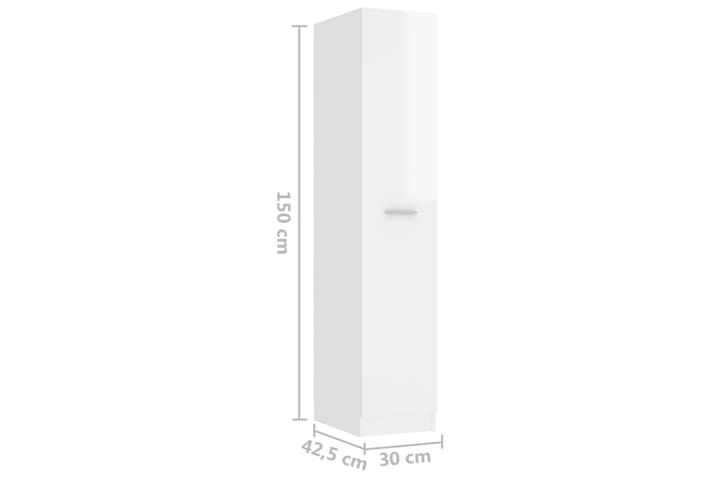 Apteekkarinkaappi korkeakiilto 30x42,5x150 cm - Säilytys - Säilytyskalusteet - Lipasto