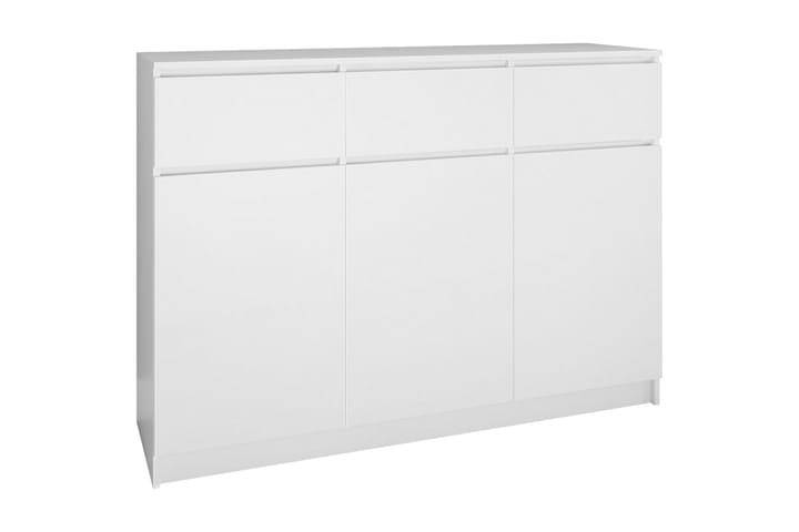 Lipasto Furana 120x40x97 cm 3 ovella + 3 laatikkoa - Valkoinen - Säilytys - Säilytyskalusteet - Lipasto