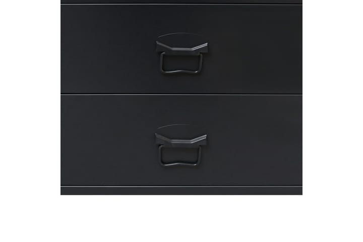 Metallinen lipasto teollinen tyyli 78x40x93 cm musta - Musta - Säilytys - Säilytyskalusteet - Lipasto