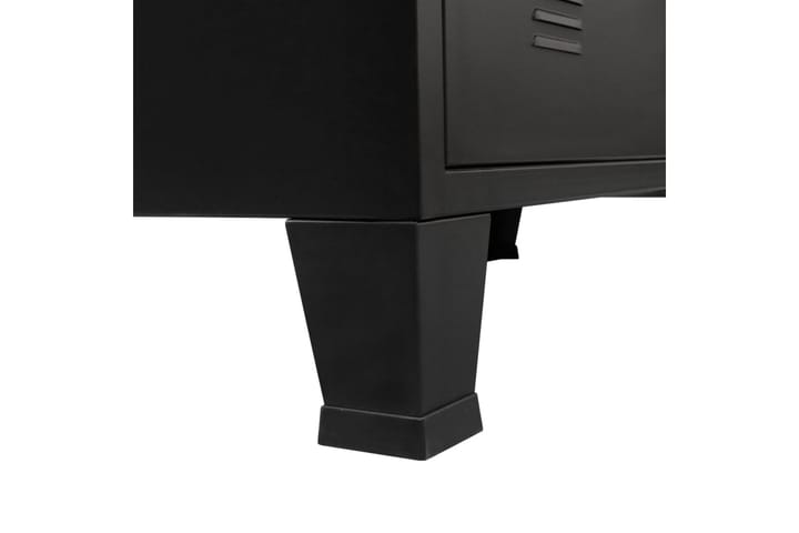 Metallinen lipasto teollinen tyyli 78x40x93 cm musta - Musta - Säilytys - Säilytyskalusteet - Lipasto