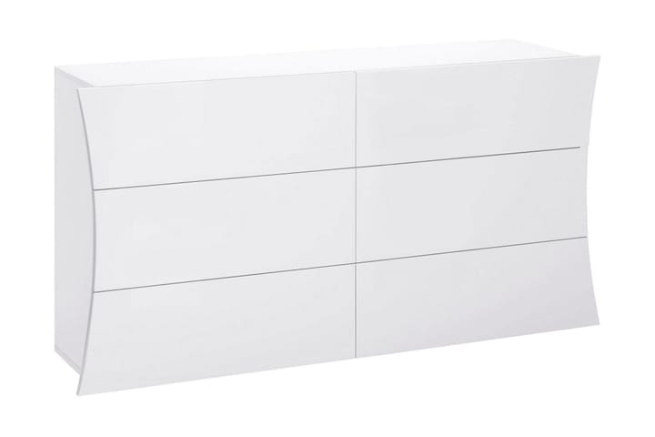 Senkki Arconate 155 cm 6 laatikkoa - Valkoinen Korkeakiilto - Säilytys - Säilytyskalusteet - Senkki