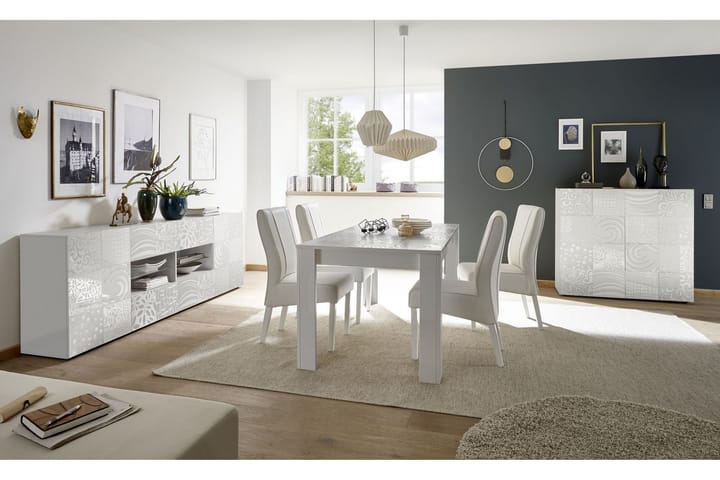 Senkki Bayoner 241 cm 4 Hyllyä - Valkoinen - Huonekalut - Pöytä & ruokailuryhmä - Apupöytä & sivupöytä - Tarjotinpöytä & pikkupöytä