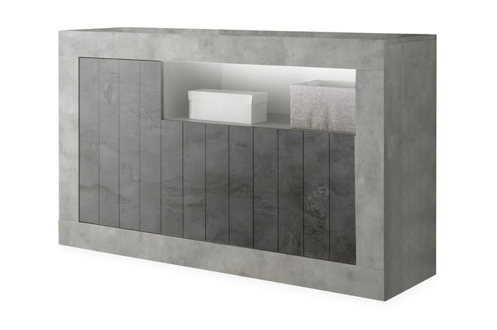 Senkki Calpino Medio 138 cm - Harmaameleerattu - Kodintekstiilit & matot - Matto - Moderni matto - Nukkamatto