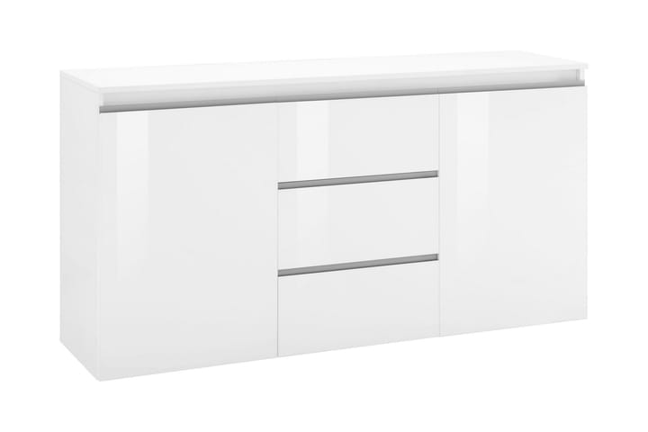 Senkki Magiras 150 cm 2 ovea + 3 laatikkoa - Valkoinen Korkeakiilto - Säilytys - Säilytyskalusteet - Senkki