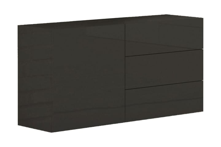 Senkki Metzera 110 cm Ovi + 3 laatikkoa - Antrasiitti Korkeakiilto - Säilytys - Säilytyskalusteet - Senkki