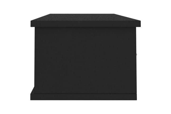 Seinälaatikkohylly musta 90x26x18,5 cm lastulevy - Musta - Säilytys - Seinäsäilytys