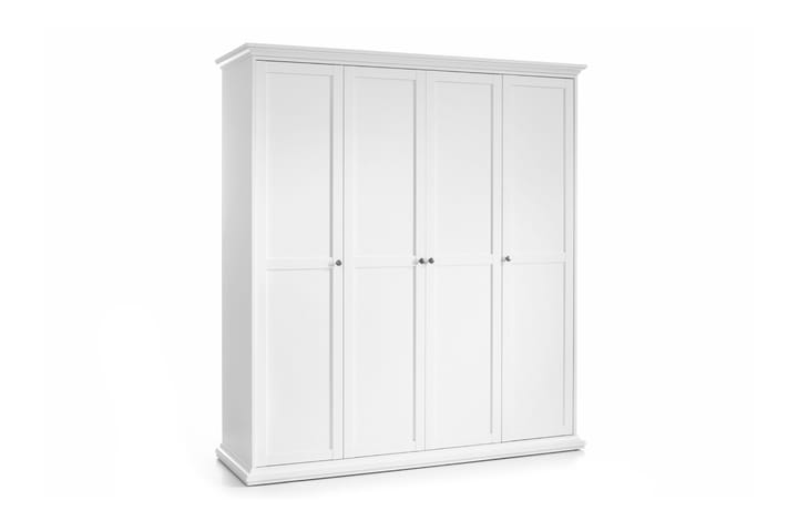 Vaatekaappi Anjou 181 cm 4 ovea - Valkoinen - Huonekalut - Sänky - Sängyn lisävarusteet & sängynpäädyt - Sälepohjat