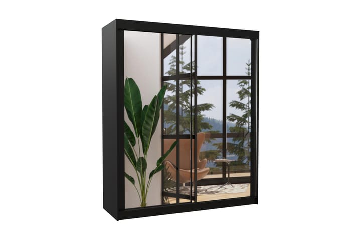 Vaatekaappi peilillä Moringa 180x215 cm - Säilytys - Vaatesäilytys - Vaatekaappi