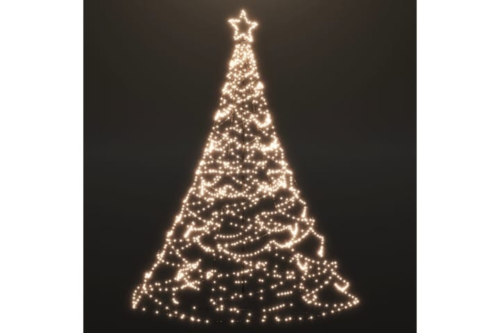 Joulukuusi metallitolpalla 500 LED-valoa lämmin 3 m - Sisustustuotteet - Joulukoristeet & juhlakoristeet - Joulukoristeet - Tekokuusi