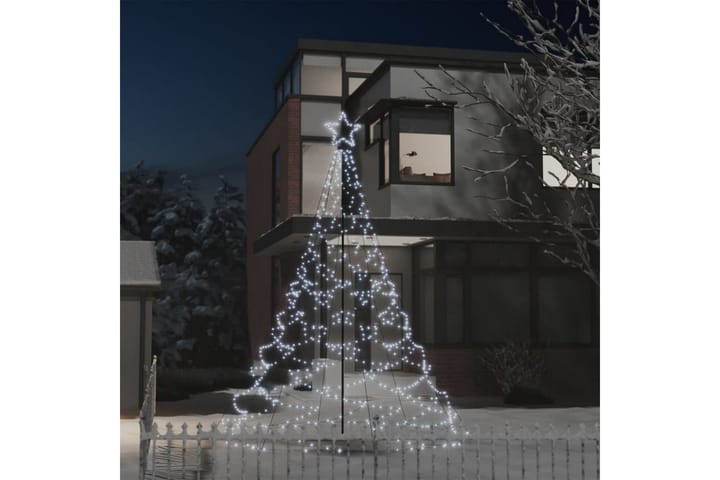 Joulukuusi metallitolpalla 500 LED-valolla kylmä 3 m - Sisustustuotteet - Joulukoristeet & juhlakoristeet - Joulukoristeet