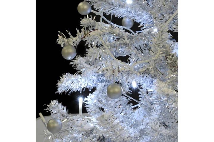 Lunta satava joulukuusi sateenvarjopohjalla valkoinen 140 cm - Valkoinen - Sisustustuotteet - Joulukoristeet & juhlakoristeet - Joulukoristeet - Tekokuusi