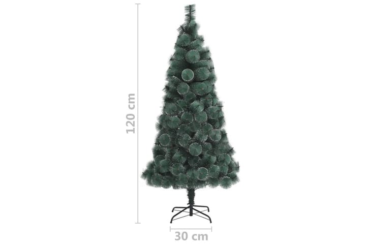 Tekojoulukuusi LED-valoilla ja jalustalla vihreä 120 cm PET - Sisustustuotteet - Joulukoristeet & juhlakoristeet - Joulukoristeet - Tekokuusi