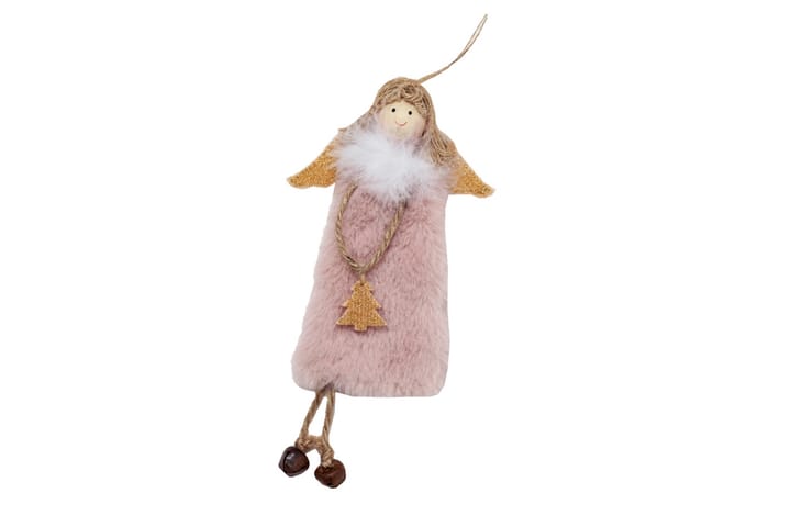 Enkeli pinkki Furry - AmandaB - Sisustustuotteet - Joulukoristeet & juhlakoristeet - Joulukoristeet - Joulukuusen koristeet