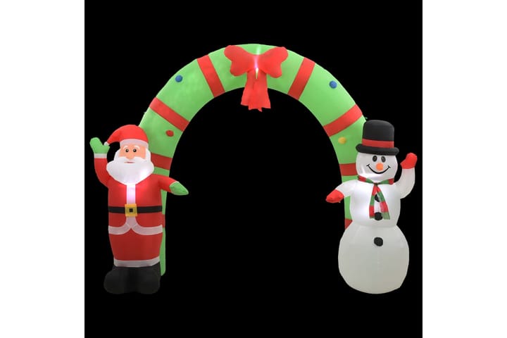 Ilmatäytteinen joulukoriste joulupukki ja lumiukko LED 280cm - Sisustustuotteet - Joulukoristeet & juhlakoristeet - Joulukoristeet