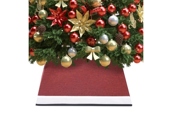 Joulukuusen helma punainen ja valkoinen 48x48x25 cm - Valkoinen - Sisustustuotteet - Joulukoristeet & juhlakoristeet - Joulukoristeet - Joulukuusen koristeet