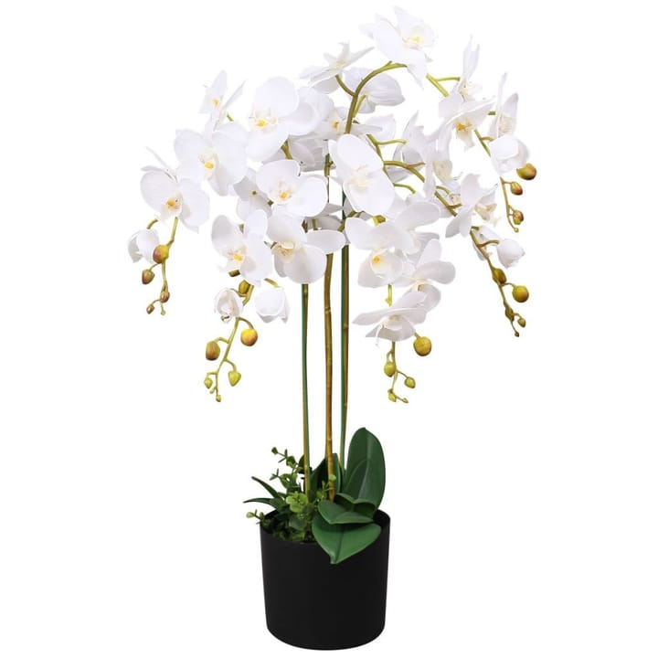 Tekokukka ruukulla orkidea 75 cm valkoinen - Monivärinen - Sisustustuotteet - Sisustusesineet - Tekokasvit