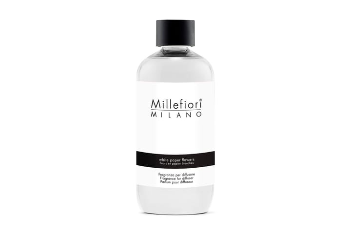 Natural Täyttöpakkaus 250ml White Paper Flowers - Millefiori Milano - Sisustustuotteet - Kynttilä & tuoksut - Huonetuoksu & ilmanraikastaja - Tuoksutikku