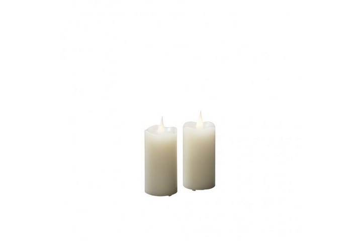 Vahakynttilä 5x10 cm LED 2 kpl Kermanvalkoinen - Konstsmide - Sisustustuotteet - Kynttilät ja tuoksut - LED-kynttilä