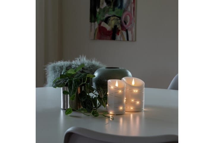 Vahakynttilä 7,5x13,5 cm LED Valkoinen - Konstsmide - Sisustustuotteet - Kynttilät ja tuoksut - LED-kynttilä