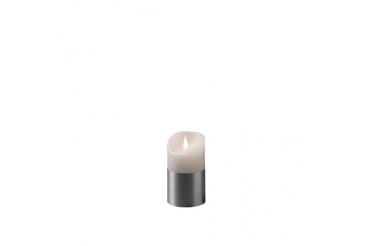 Vahakynttilä Hopeafoliolla 13,5 cm Valkoinen/Musta - Konstsmide - Sisustustuotteet - Kynttilä & tuoksut - LED-kynttilä