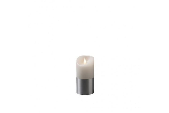 Vahakynttilä Hopeafoliolla 15,5 cm Valkoinen/Musta - Konstsmide - Sisustustuotteet - Kynttilät ja tuoksut - LED-kynttilä