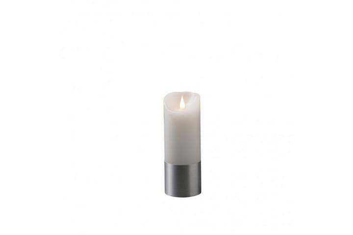 Vahakynttilä Hopeafoliolla 20,5 cm Valkoinen/Musta - Konstsmide - Sisustustuotteet - Kynttilä & tuoksut - LED-kynttilä