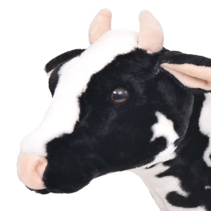 Seisova pehmolelu lehmä musta ja valkoinen XXL