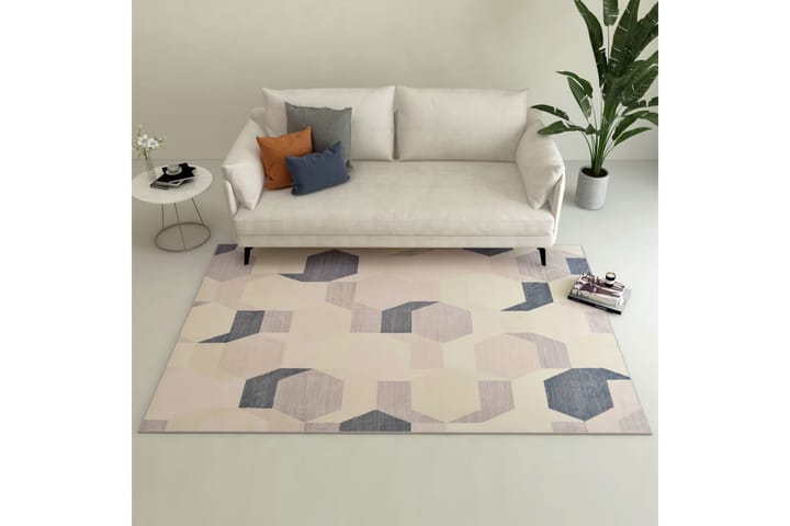 Painatettu matto monivärinen 80x150 cm polyesteri - Monivärinen - Sisustustuotteet - Matot - Nukkamatot