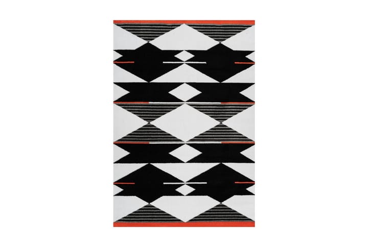Matto Gatepre Hinar 160x230 cm Musta/Valkoinen/Punainen - D-Sign - Sisustustuotteet - Matot - Isot matot