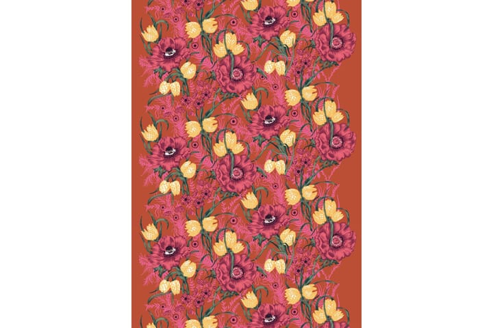 Pöytäliina Kiovan kukka 145x250 cm Punainen - Vallila - Sisustustuotteet - Pöytäkoriste - Pöytäliina & kaitaliina - Pöytäliina