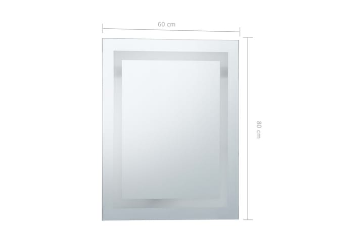 Kylpyhuoneen LED-peili kosketussensorilla 60x80 cm - Hopea - Sisustustuotteet - Peilit