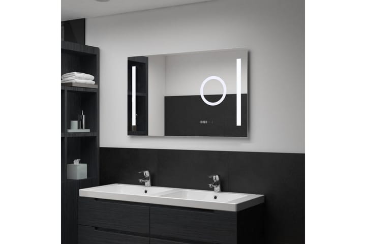 Kylpyhuoneen LED-seinäpeili kosketussensorilla 100x60 cm - Hopea - Talo & remontointi - Keittiö & kylpyhuone - Kylpyhuone - Kylpyhuonekalusteet - Kylpyhuoneen peilit