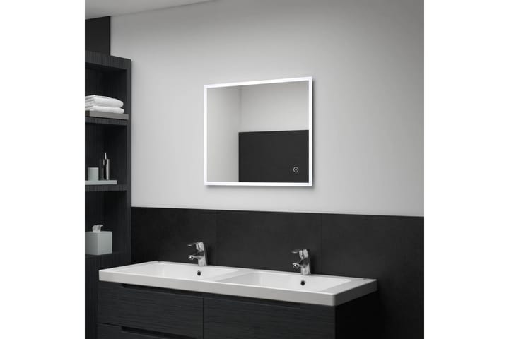 Kylpyhuoneen LED-seinäpeili kosketussensorilla 60x50 cm - Hopea - Sisustustuotteet - Peilit