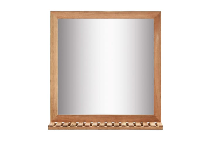 Kylpyhuoneen peili pähkinäpuu 60x12x62 cm - Ruskea - Valaistus - Kylpyhuonevalaistus - Kylpyhuonepeili valaistuksella