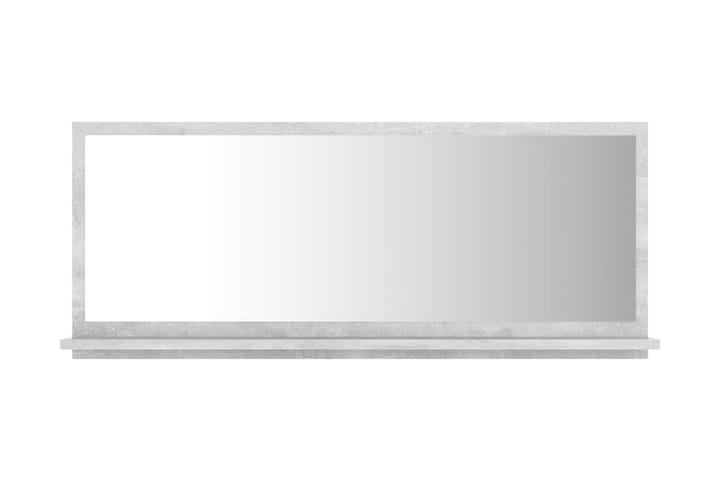 Kylpyhuonepeili betoninharmaa 90x10,5x37 cm lastulevy - Harmaa - Sisustustuotteet - Peili