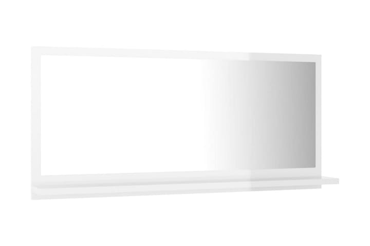 Kylpyhuonepeili korkeakiilto valkoinen 80x10,5x37 cm - Valkoinen - Sisustustuotteet - Peilit