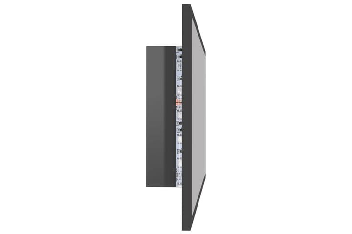 Kylpyhuonepeili LED harmaa 80x8,5x37 cm lastulevy - Harmaa - Sisustustuotteet - Peili