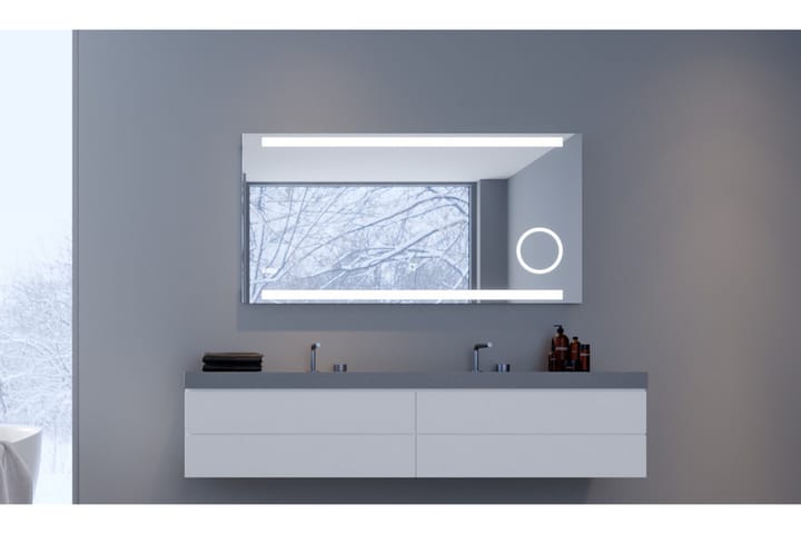 Kylpyhuonepeili Sunnanfors 60 cm LED-valaistus - Valaistus - Kylpyhuonevalaistus - Kylpyhuonepeili valaistuksella