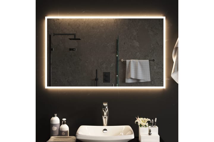 LED-kylpyhuoneen peili 100x60 cm - Läpinäkyvä - Sisustustuotteet - Peili