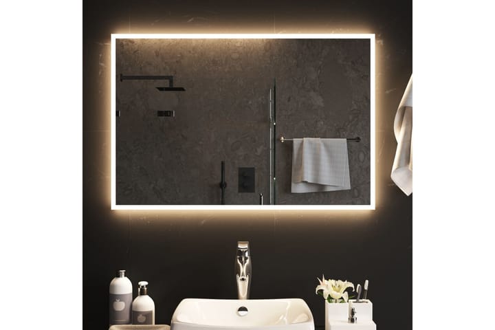 LED-kylpyhuoneen peili 90x60 cm - Läpinäkyvä - Sisustustuotteet - Peili