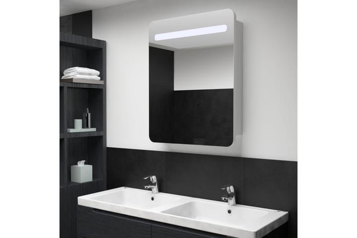 LED kylpyhuoneen peilikaappi 60x11x80 cm - Valkoinen - Valaistus - Kylpyhuonevalaistus - Kylpyhuonepeili valaistuksella