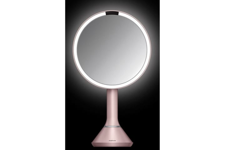 LED-peili säädettävällä kirkkaudella Vaaleanpunainen/Teräs