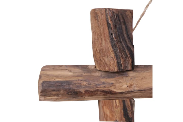 Pölkkypeili luonnollinen 50x50 cm täysi kierrätetty puu - Ruskea - Sisustustuotteet - Peili