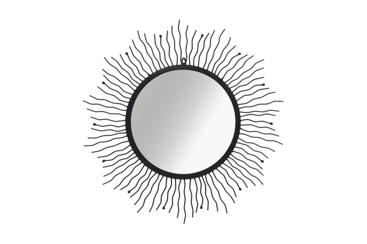 Puutarhan seinäpeili aurinkokuvio 80 cm musta - Musta - Sisustustuotteet - Peili