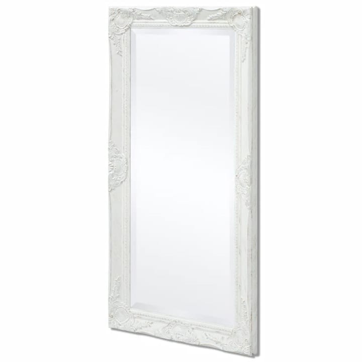 Seinäpeili Barokkityylinen 100x50 cm Valkoinen - Valkoinen - Sisustustuotteet - Peilit