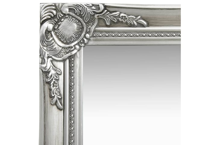 Seinäpeili barokkityylinen 50x40 cm hopea - Hopea - Sisustustuotteet - Peili