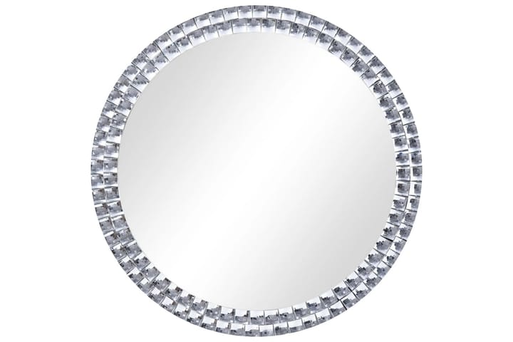 Seinäpeili pyöreä hopea 70 cm karkaistu lasi - Hopea - Sisustustuotteet - Peilit