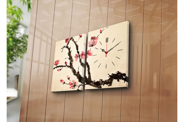 Koristeellinen Canvas Seinäkello (2 kpl) - Sisustustuotteet - Seinäkoristeet - Kellot - Digitaalinen seinäkello